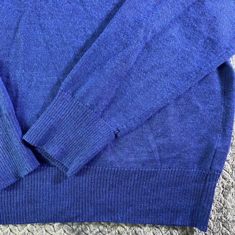 APT 9 Mens Blue Merino‎ Wool Blend Quarter Zip Sweater Size Large